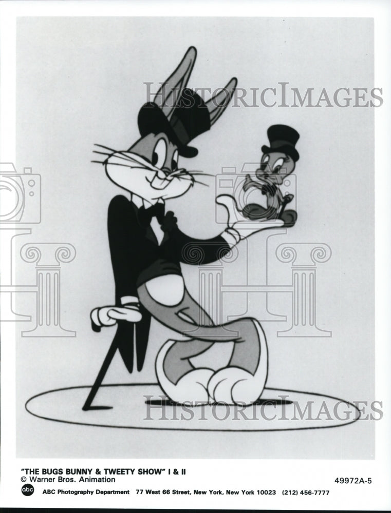 Undated Press Photo Scene from animated cartoon Bugs Bunny &amp; Tweety Show- Historic Images