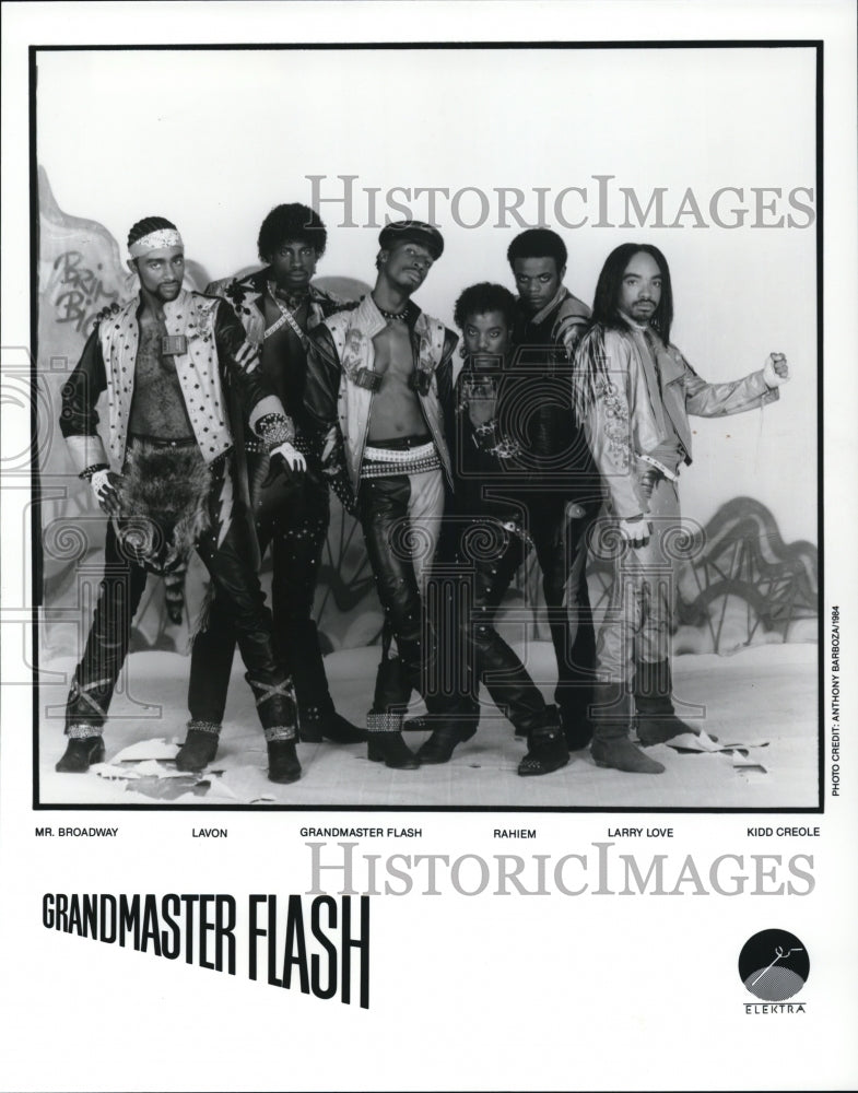 1985 Press Photo Grandmaster Flash Mr Broadway Lavon Grandmaster Flash Rahiem- Historic Images