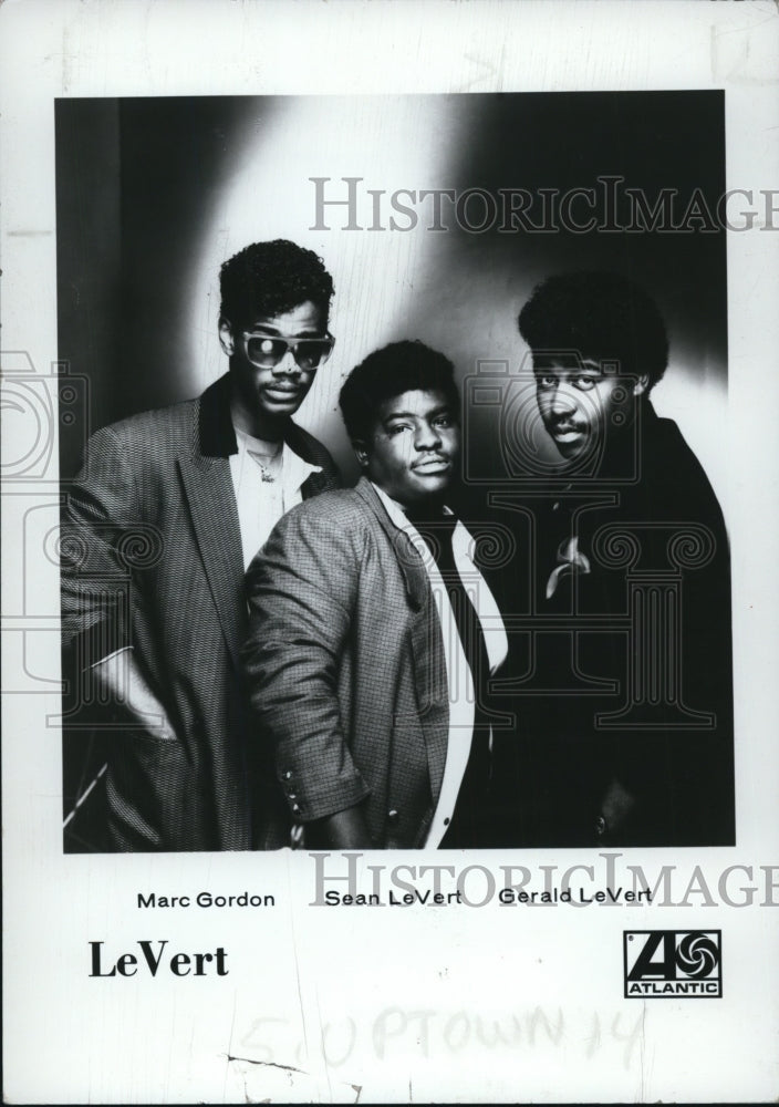 1986 Press Photo Musical Group Levert Gerald Sean Levert Marc Gordon - cvp36862- Historic Images