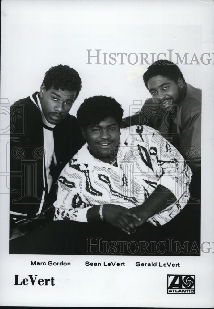 1987 Press Photo Musical Group Levert Gerald Sean Levert Marc Gordon- Historic Images