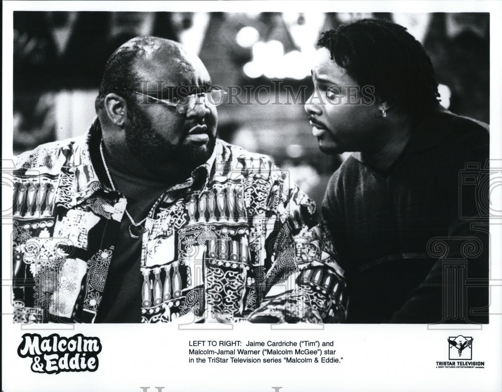 Press Photo Jaime Cardriche and Malcolm Jamal Warner star in Malcom & Eddie- Historic Images