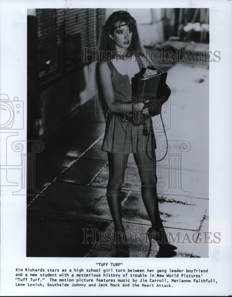 1988 Press Photo Kim Richards stars in Tuff Turf movie film - cvp37045- Historic Images