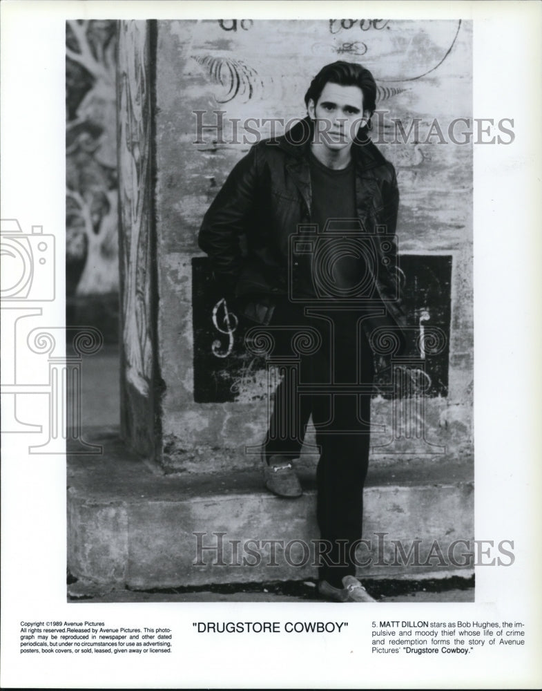 1989 Press Photo Matt Dillon stars as Bob Hughes in Drugstore Cowboy - cvp37049- Historic Images