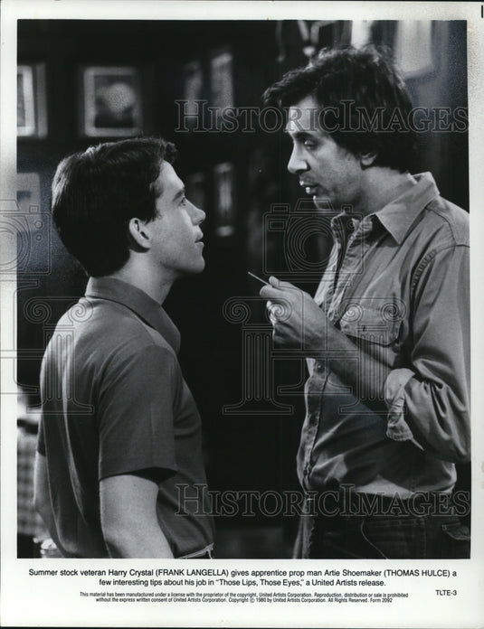1980 Press Photo Those Lips Those Eyes Frank Langella Thomas Hulce - cvp37199- Historic Images