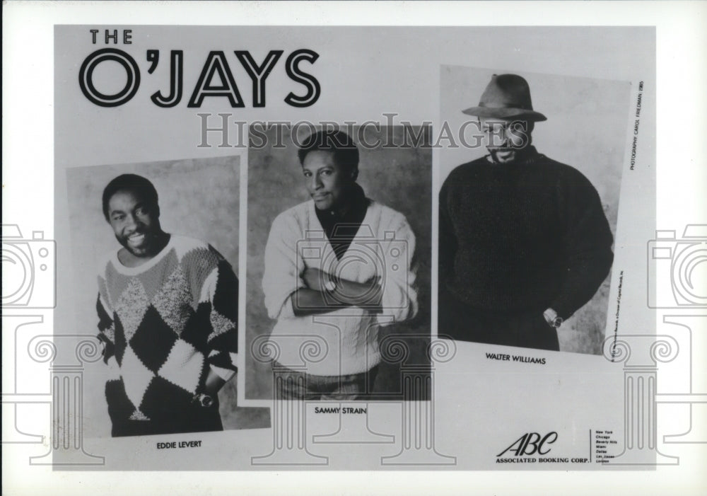 1988 Press Photo Eddie Levert Sammy Strain and Walter Williams of The O&#39;Jays- Historic Images