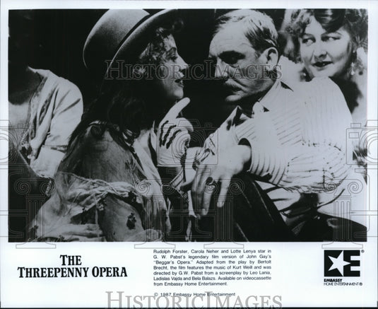 1987 Press Photo The Three Penny Opera Carola Neher Lotte Lenya - cvp37570- Historic Images