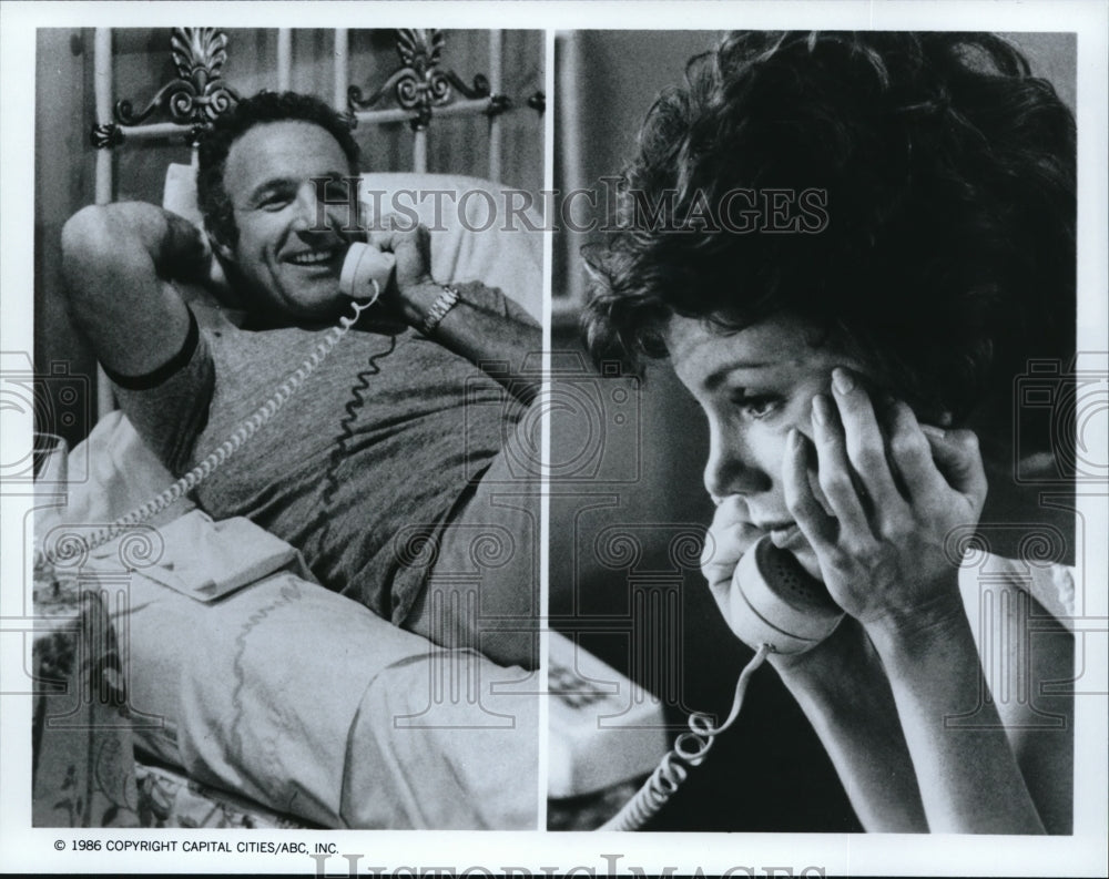 1986 Press Photo James Caan and Marsha Mason star in Chapter Two movie- Historic Images