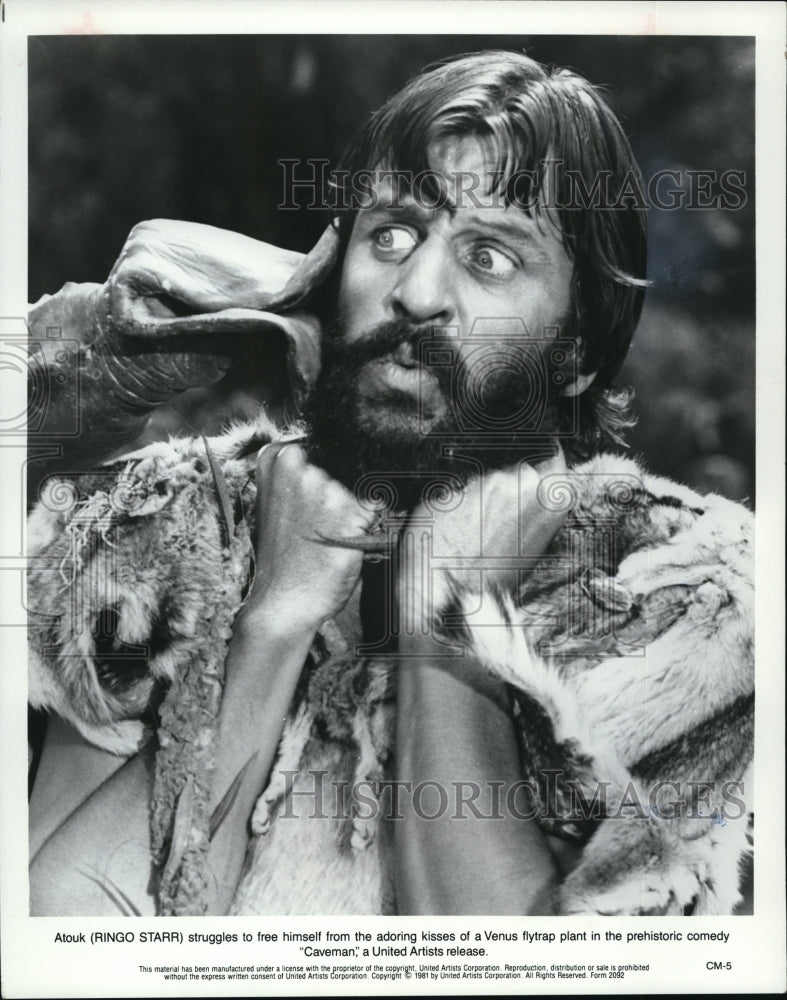 1981 Press Photo Ringo Starr in Caveman - cvp37775- Historic Images
