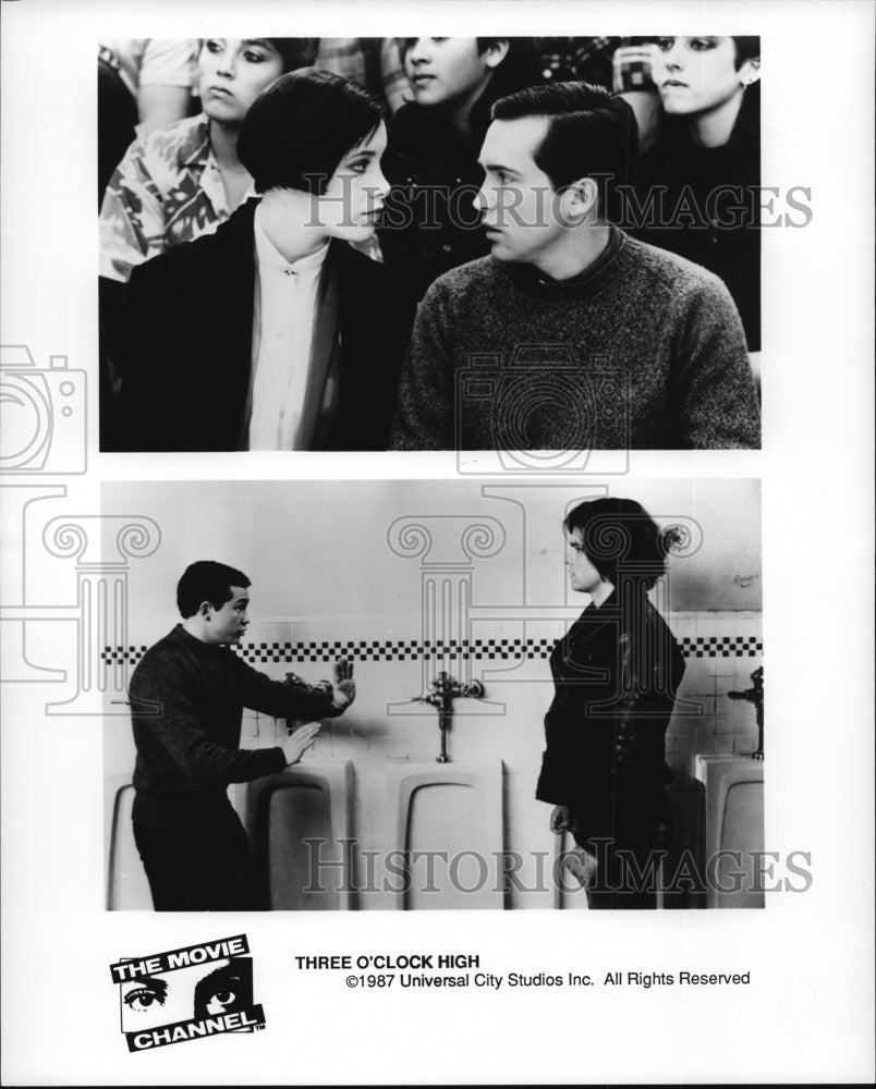 1988 Press Photo Casey Siemaszko and Annie Ryan in Three O'Clock High- Historic Images