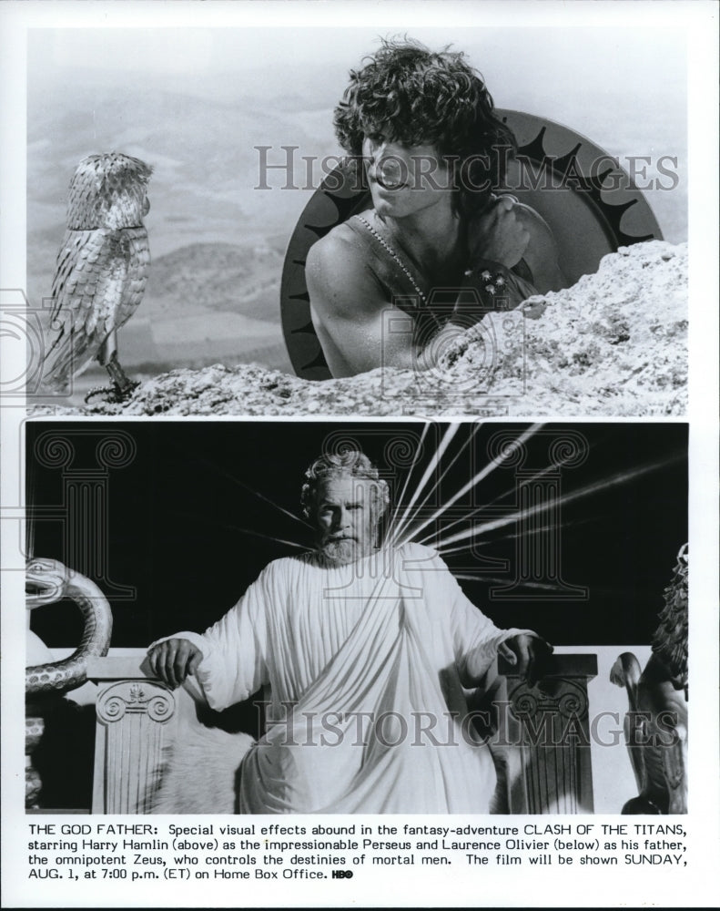 Press Photo HBO presents Clash Of The Titans starring Harry Hamlin and Laurence- Historic Images