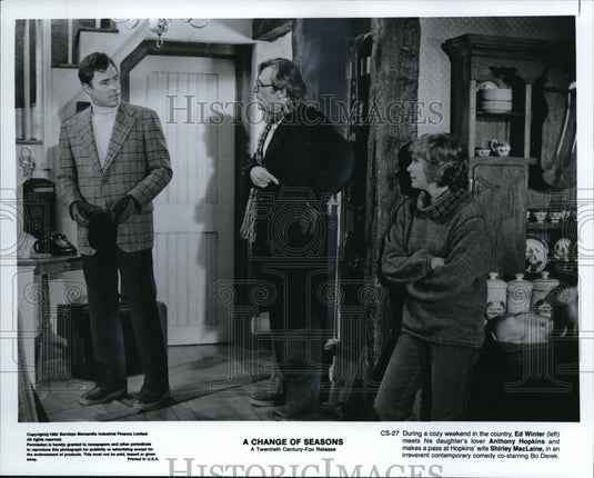1981 Press Photo Ed Winter Anthony Hopkins Shirley MacLaine A Change of Seasons- Historic Images