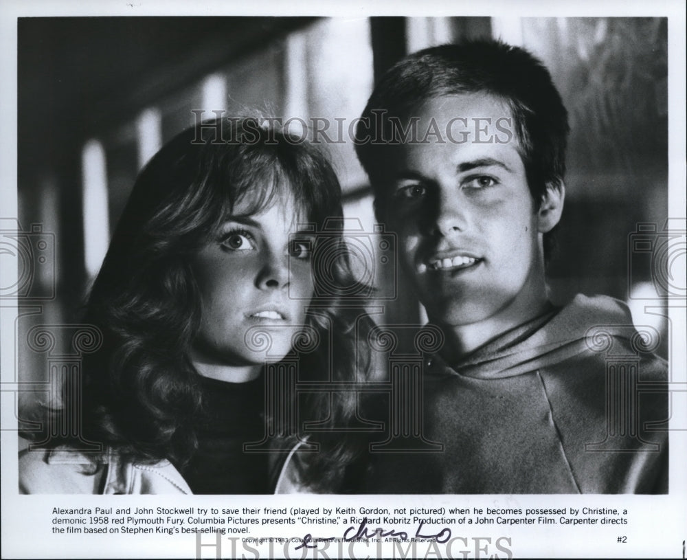 1984 Press Photo Alexandra Paul and John Stockwell star in Christine - cvp37914- Historic Images