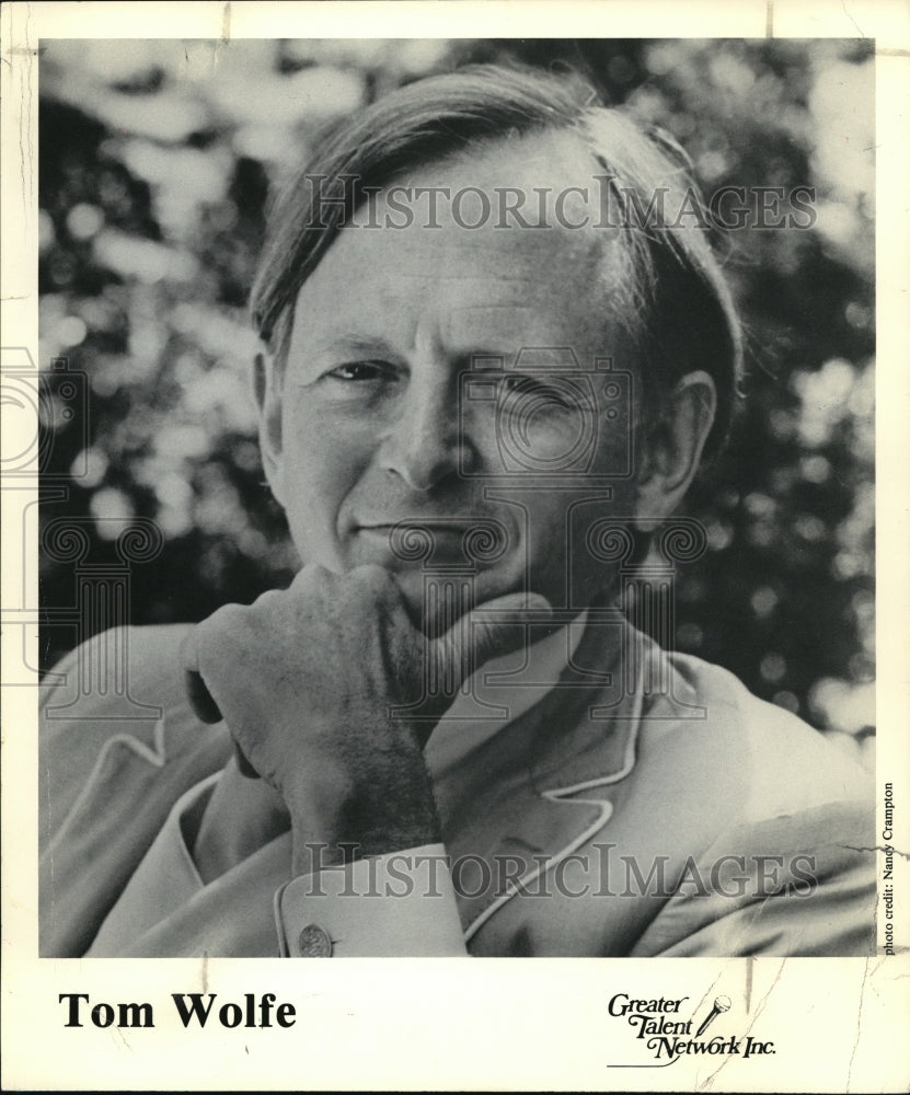1988 Press Photo Author Tom Wolfe - cvp38072- Historic Images
