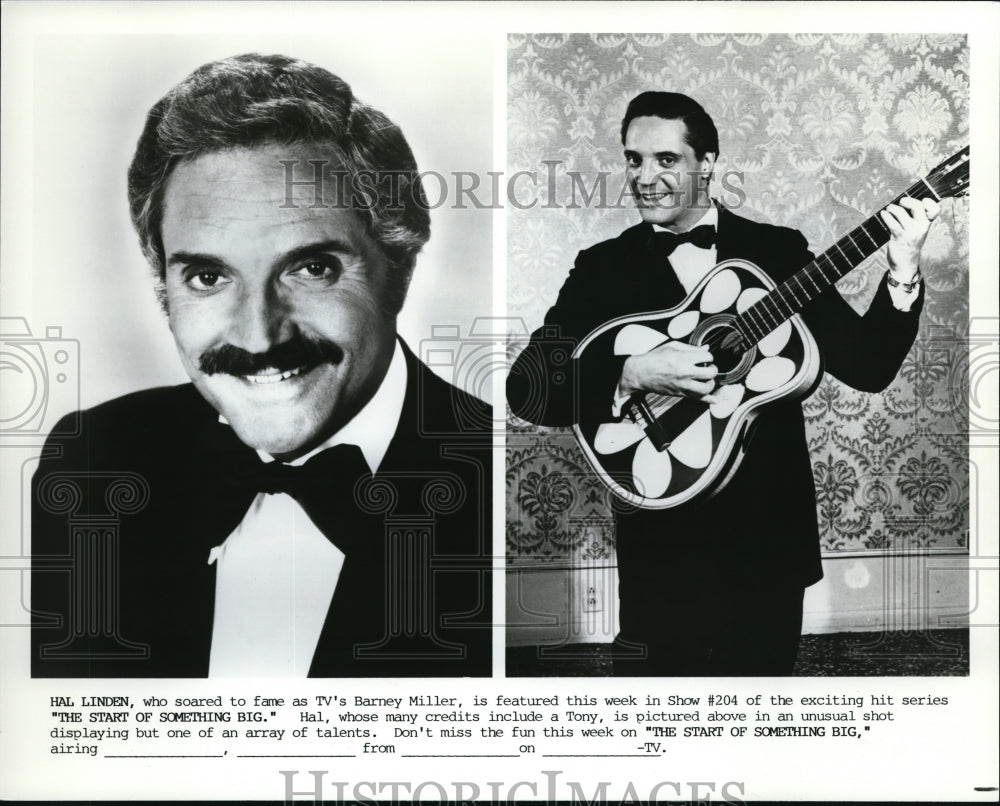 1985 Press Photo Hal Linden The Start Of Something Big - cvp38329- Historic Images