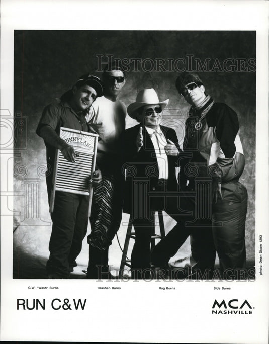 Undated Press Photo G.W. Burns, Crashen Burns, Rug Burns, Side Burns of Run C&W- Historic Images