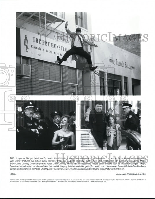 Press Photo Matthew Broderick Cheri Oteri Dabney Coleman Inspector Gadget- Historic Images