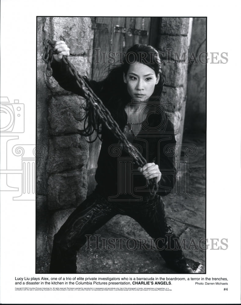 Press Photo Lucy Liu in Columbia Pictures Charlie&#39;s Angels- Historic Images