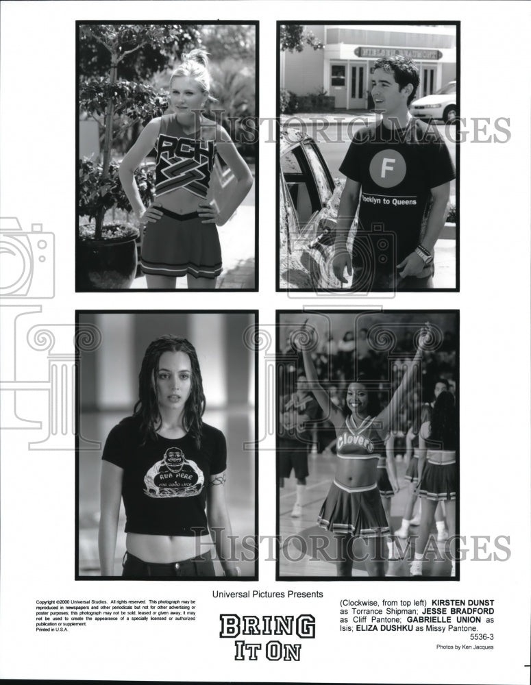 Press Photo Universal Pictures presents Bring It On with Kirsten Dunst, Jesse- Historic Images