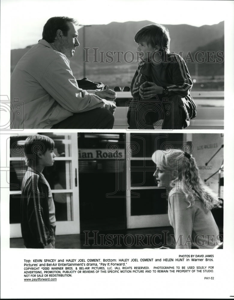 Press Photo Warner Brothers presents Pay It Forward with Helen Hunt, Kevin- Historic Images