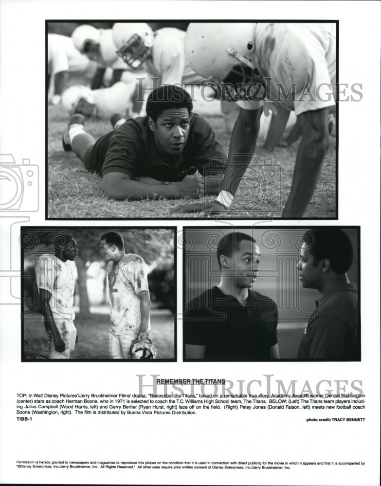 Undated Press Photo Denzel Washington Wood Harris Ryan Hurst and Donald Faison- Historic Images