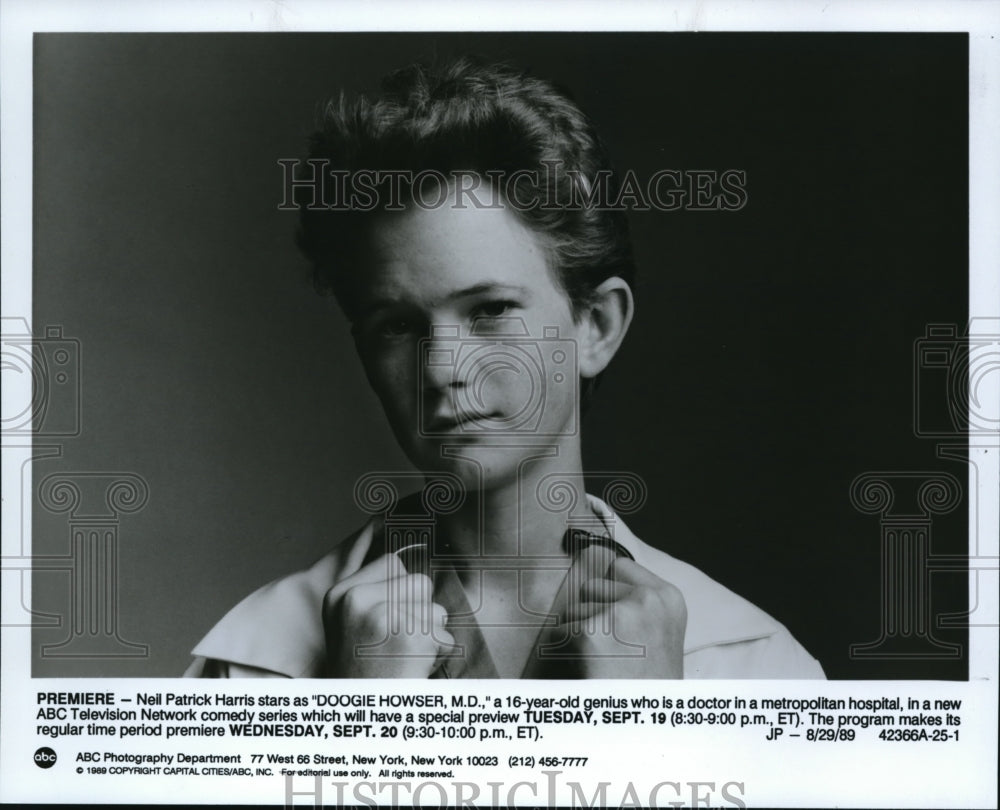1989 Press Photo Neil Patrick Harris in &quot;Doogie Howser M.D.&quot; - cvp39718- Historic Images