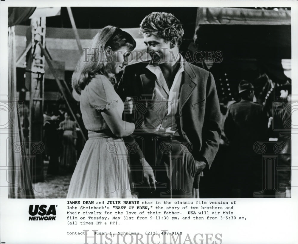 Press Photo USA Network presents East Of Eden with James Dean and Julie Harris- Historic Images