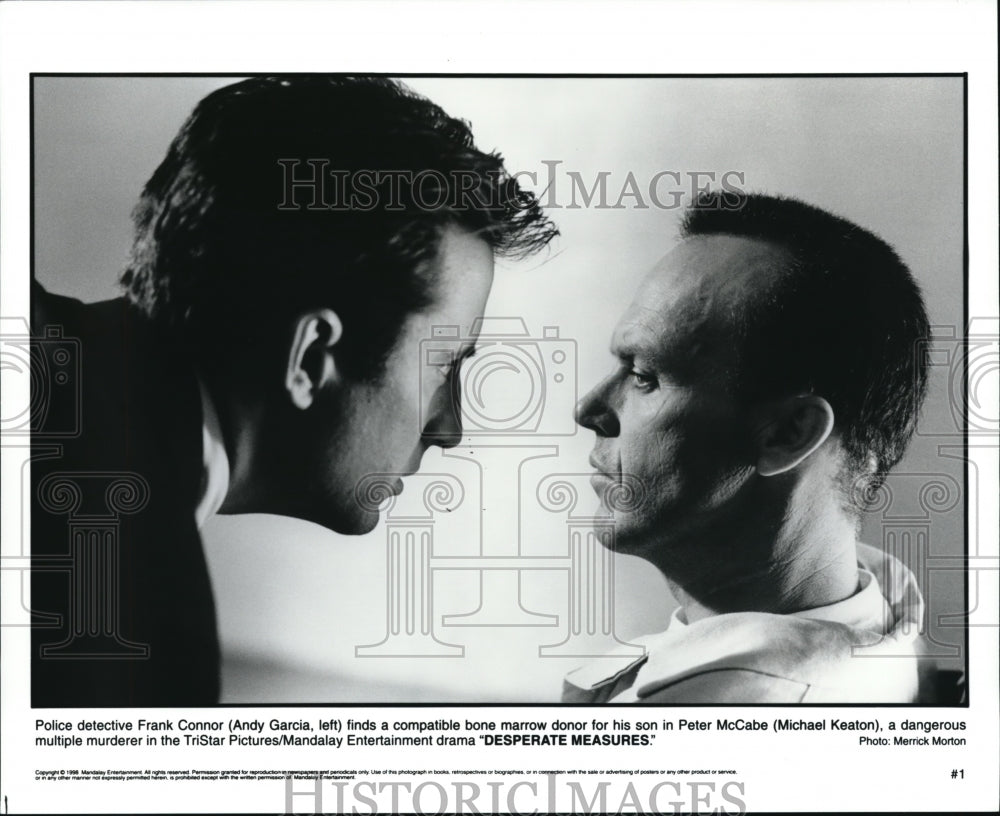 Press Photo Andy Garcia and Michael Keaton in TriStar&#39;s Desperate Measures- Historic Images