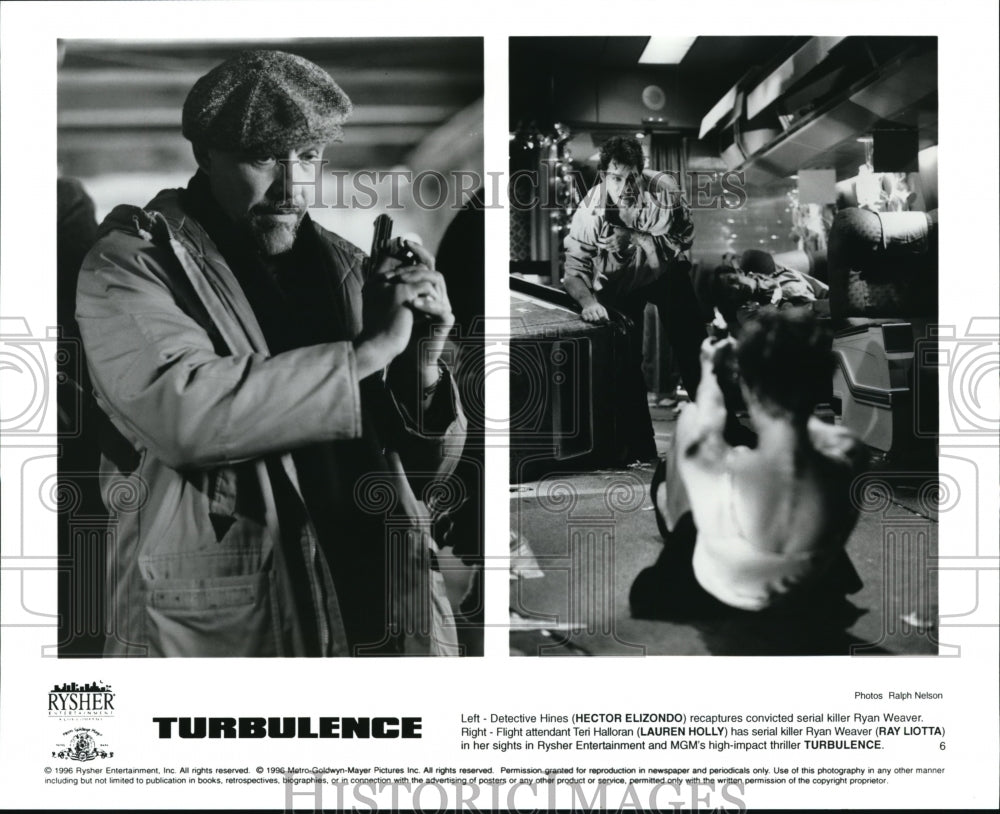 Press Photo MGM presents Turbulence with Hector Elizondo, Ray Liotta and Lauren- Historic Images