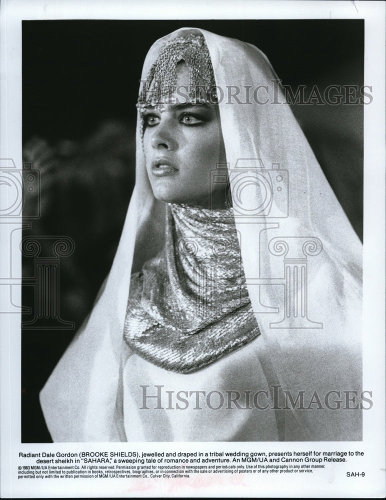 1984 Press Photo Brooke Shields as Dale Gordon in Sahara - cvp40077- Historic Images