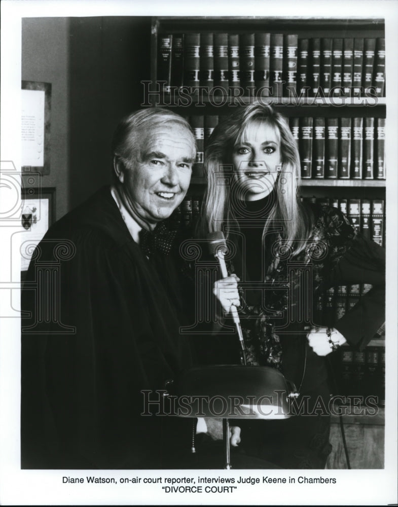 Undated Press Photo Diane Watson, Judge Keene in Divorce Court - cvp40338- Historic Images