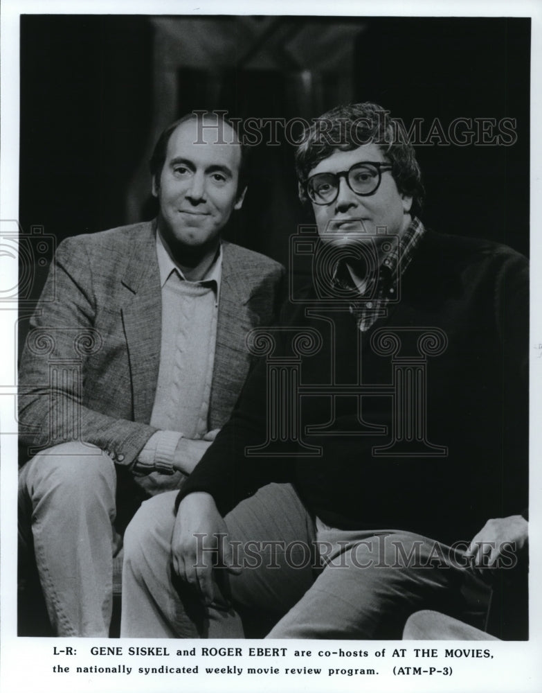 Undated Press Photo Gene Siskel and Roger Ebert co-hosts of At the Movies- Historic Images