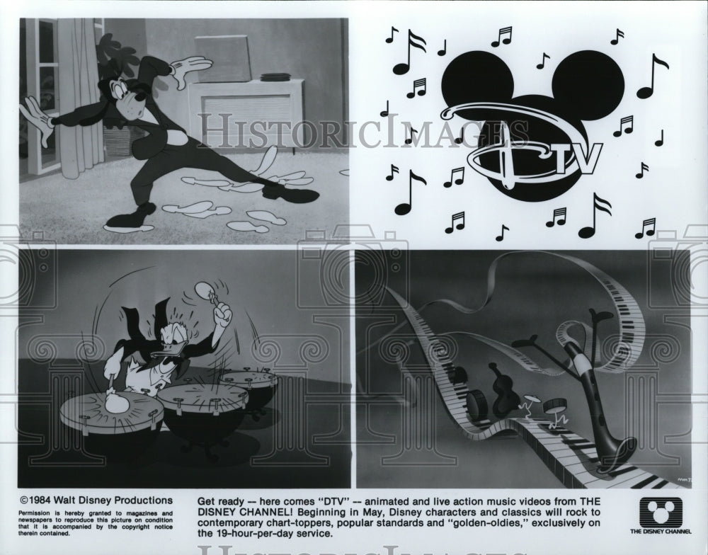 1984 Press Photo Music Videos on Disney Channel - cvp40471- Historic Images