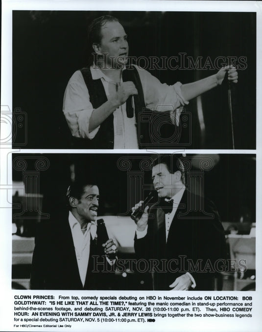 Press Photo Bob Goldthwait Sammy Davis, Jr. and Jerry Lewis - cvp40630- Historic Images