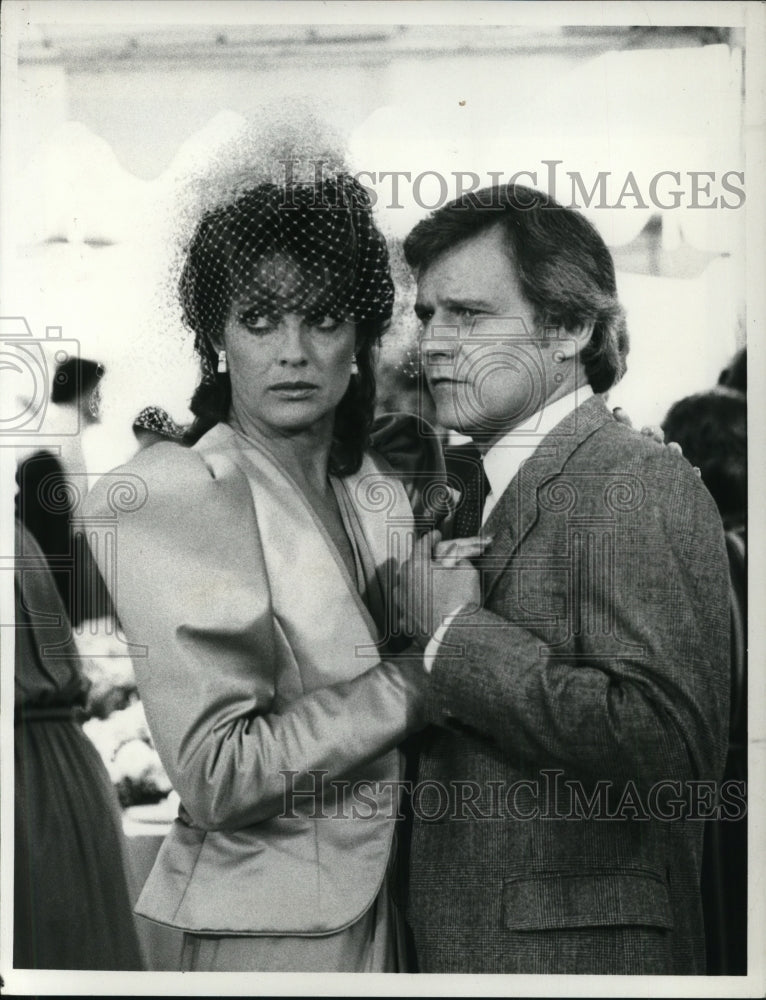 1982 Press Photo Ken Kercheval and Linda Gray star on Dallas TV show - cvp40733- Historic Images
