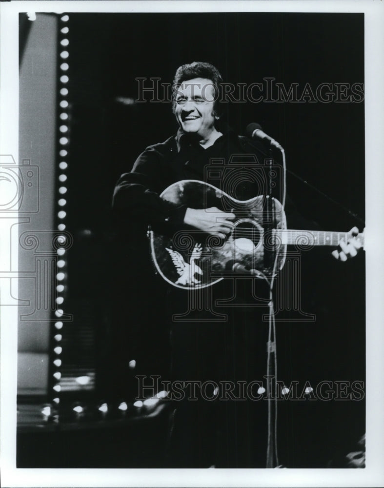 Press Photo Johnny Cash American Country Music Singer Songwriter Musician- Historic Images