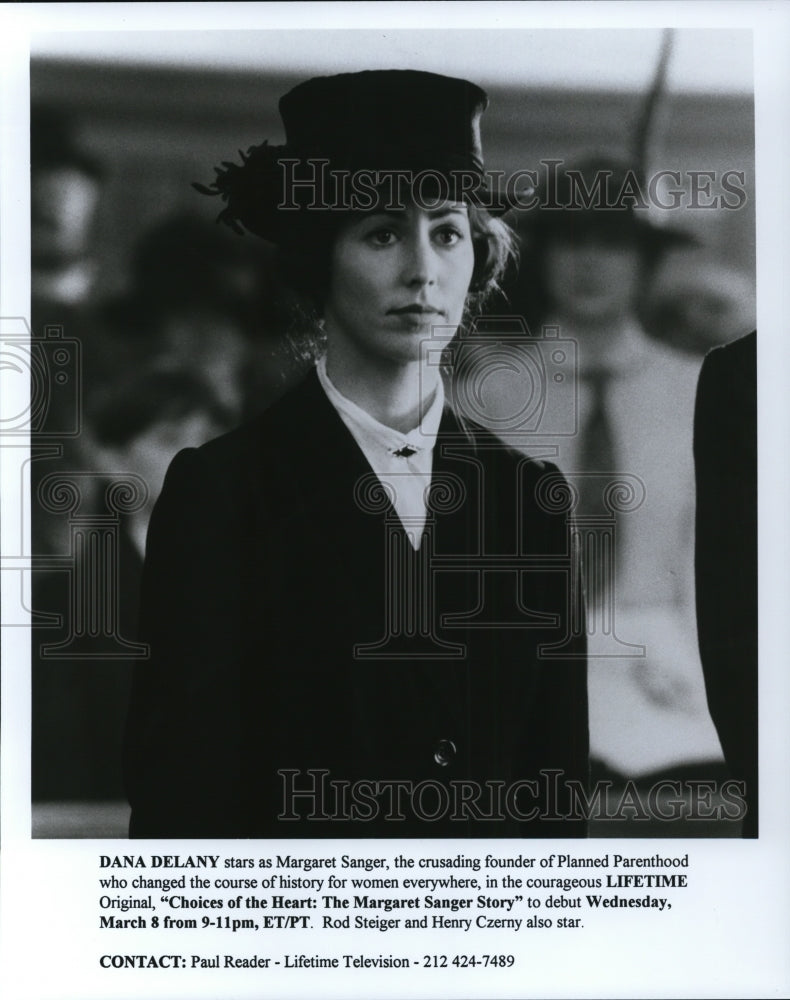 Undated Press Photo Dana Delany as Margaret Sanger in Choices of the Heart- Historic Images