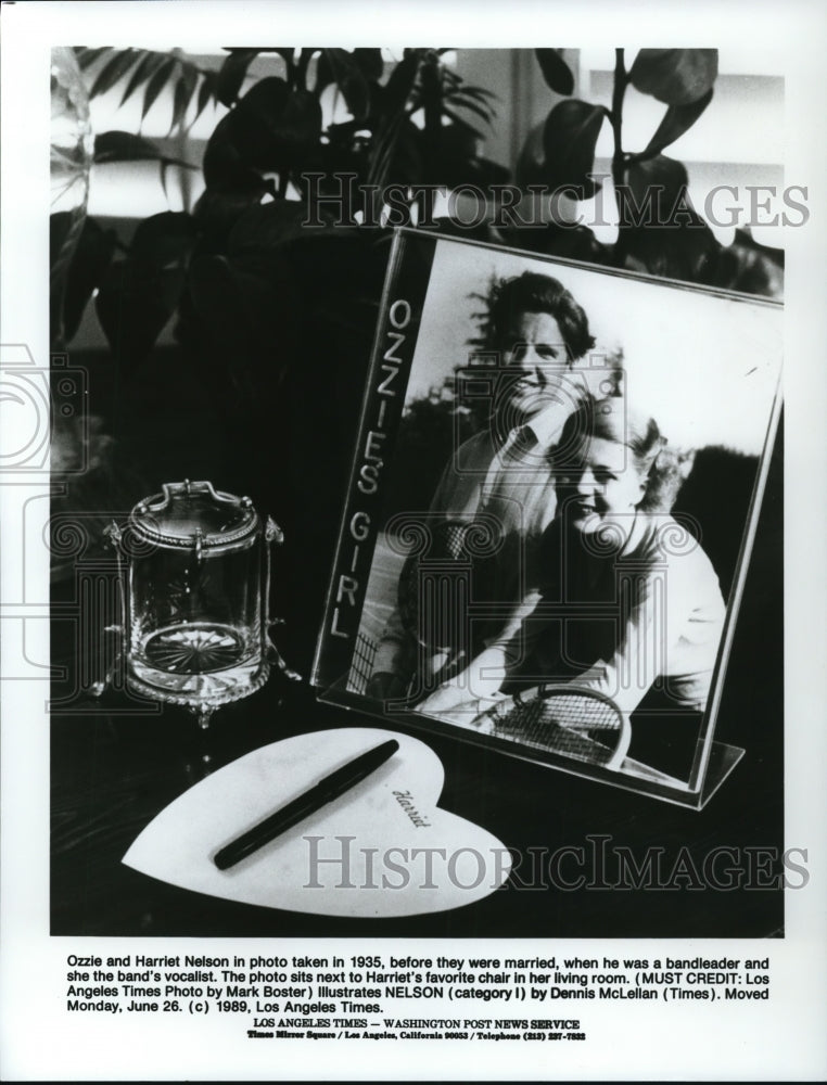 1989 Press Photo Ozzie and Harriet Nelson American Singers and Actors- Historic Images