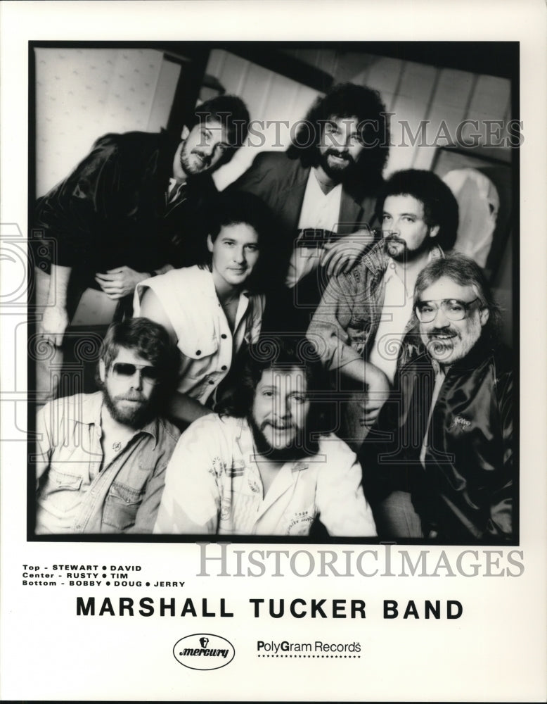 1989 Press Photo Stewart, David, Rusty, Tim, Bobby of The Marshall Tucker Band- Historic Images