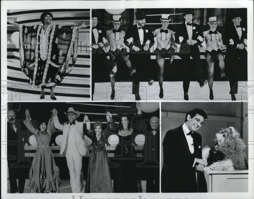 1982 Press Photo Night of 100 Stars Lola Falan, Lucie Arnez, Robert Klein- Historic Images