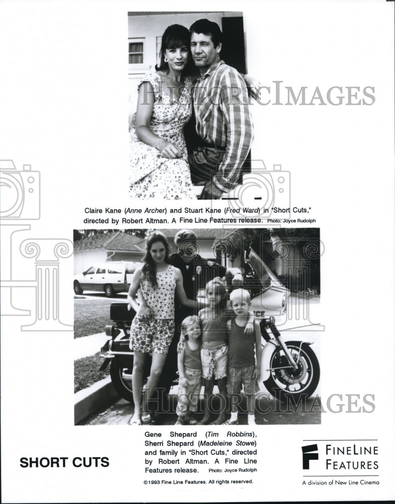 1993 Press Photo Anne Archer Fred Ward Tim Robbins Madeleine Stowe in Short Cuts- Historic Images