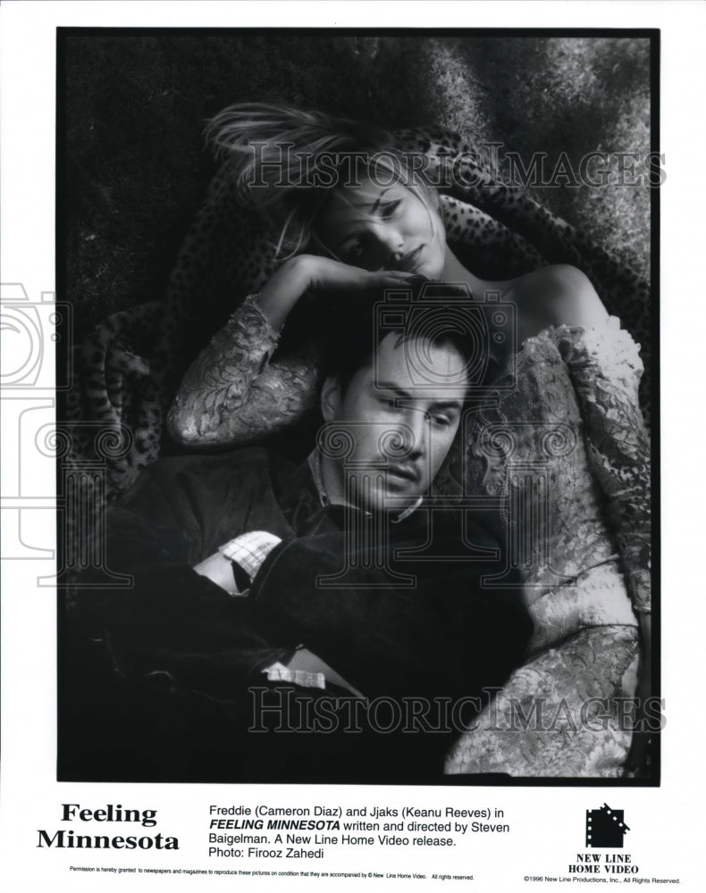 1996 Press Photo Cameron Diaz Keanu Reeves in Feeling Minnesota - cvp42515- Historic Images