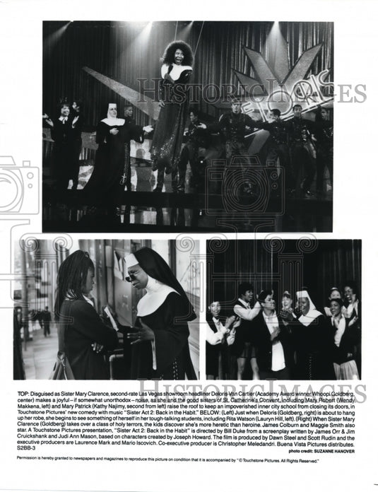 Undated Press Photo Whoopi Goldberg Lauryn Hill Wendy Makkena and Kathy Najimy- Historic Images