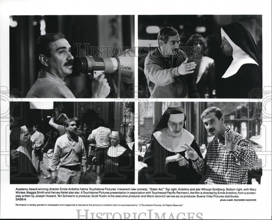 Undated Press Photo Emile Ardolino directs Whoopi Goldberg and Mary Wickes- Historic Images