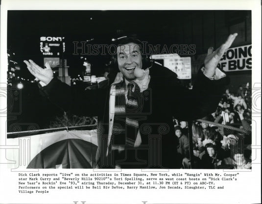 1993 Press Photo Dick Clark New Years Rockin' Eve - cvp43152- Historic Images