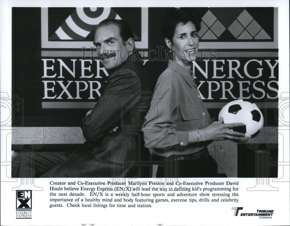 Undated Press Photo Marilynn Preston Producer and David Houle of Energy Express- Historic Images