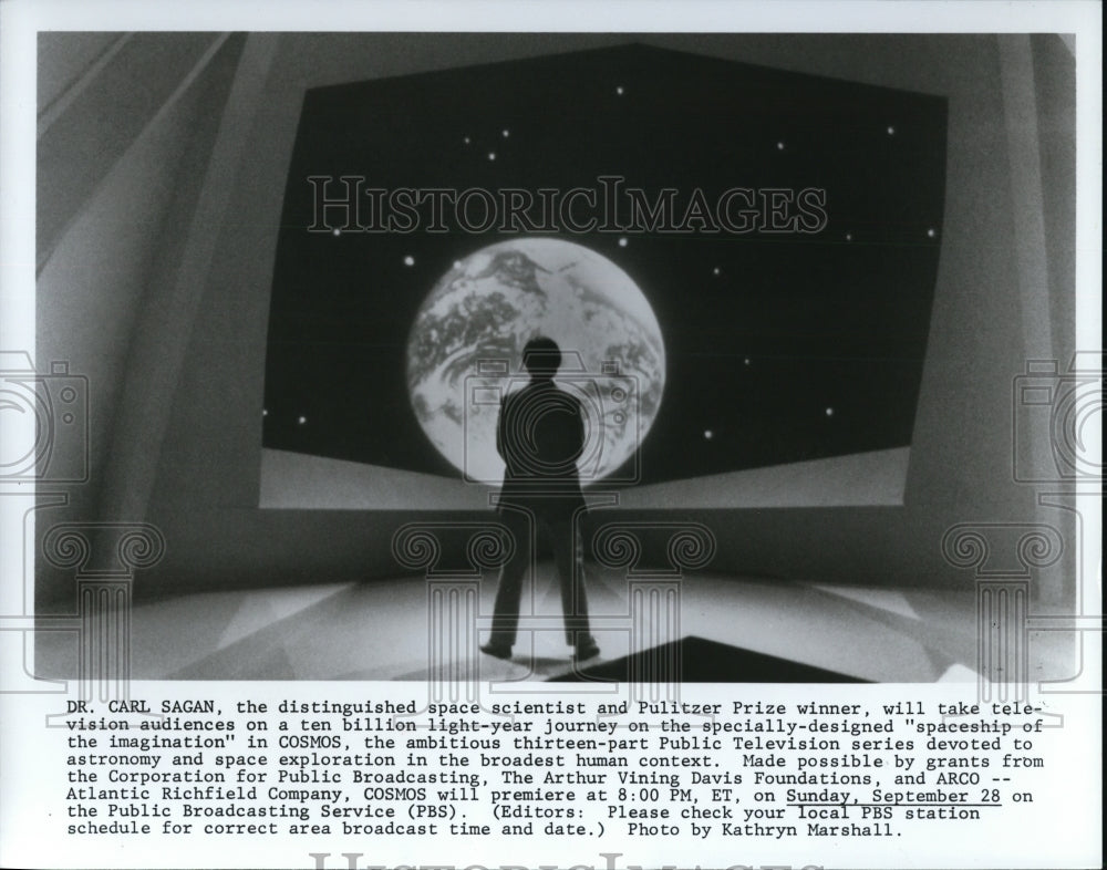 1985 Press Photo TV Program Cosmos - cvp43420- Historic Images