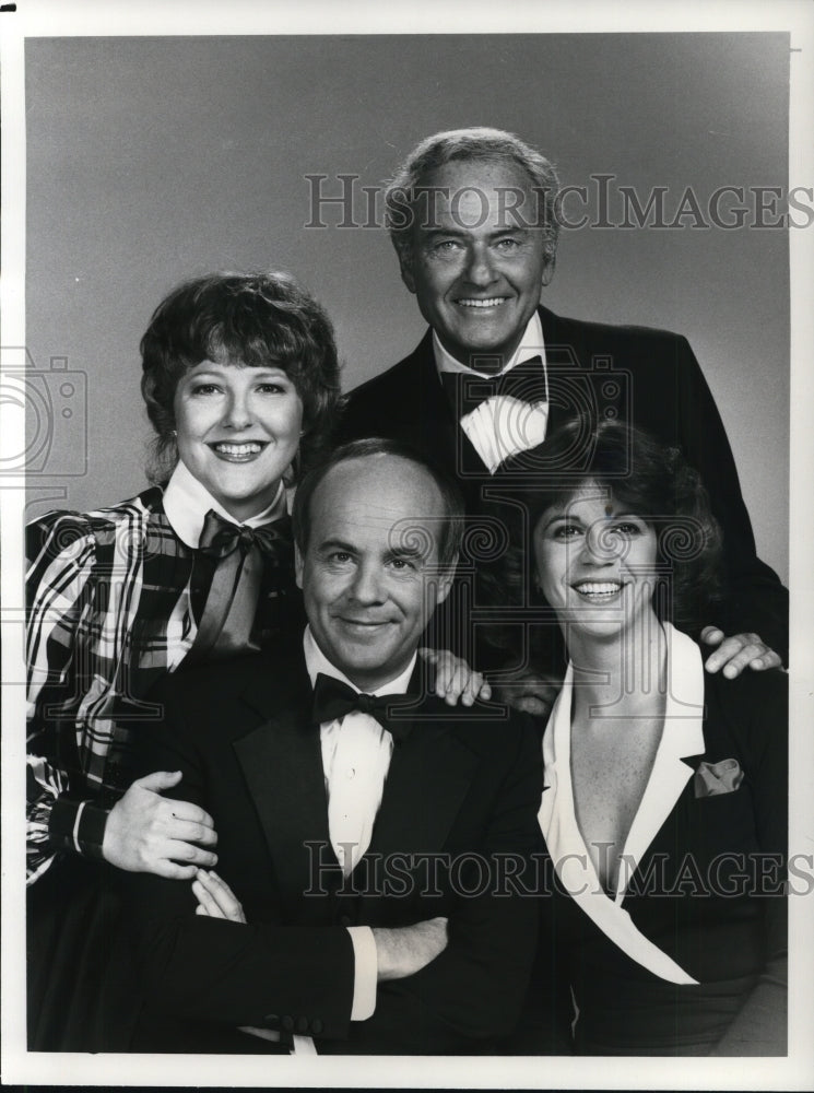 1980 Press Photo Tim Conway, Miriam Flynn, Maggie Rosewell and Harvey Korman- Historic Images