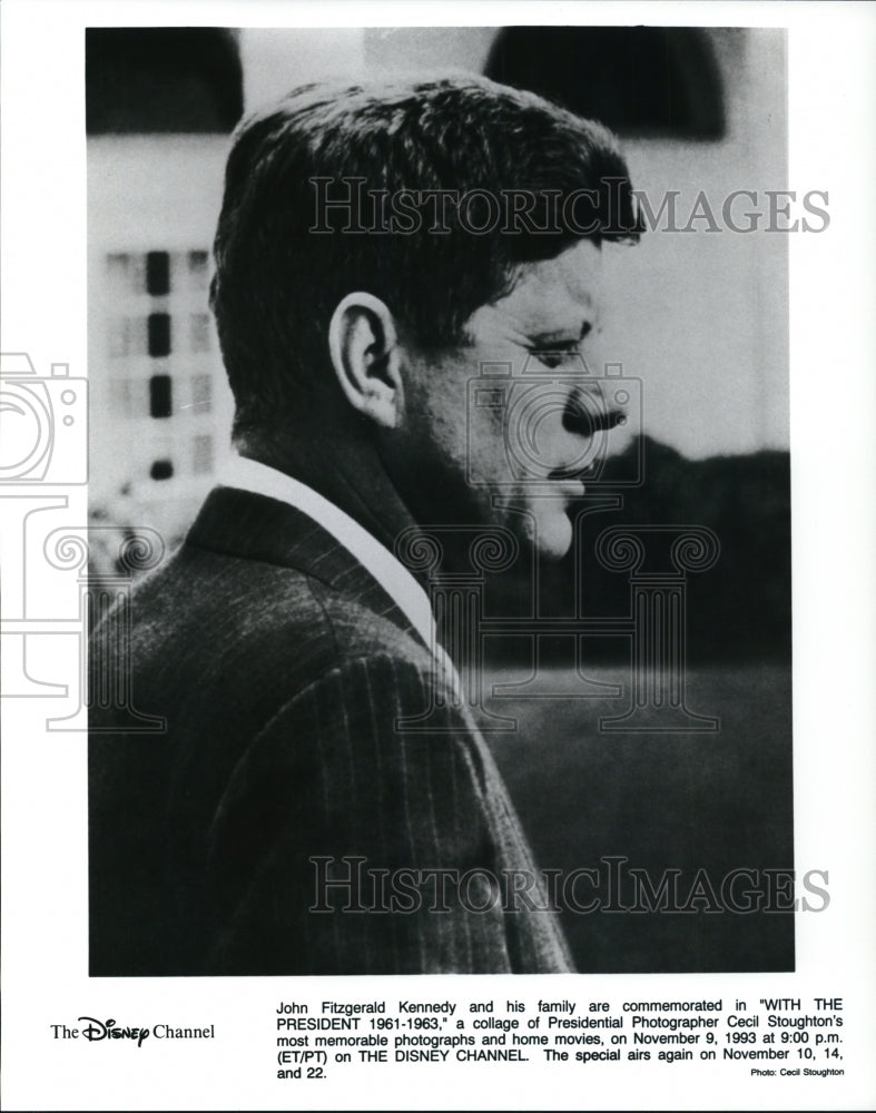 Undated Press Photo President John F. Kennedy profiled on With the President- Historic Images