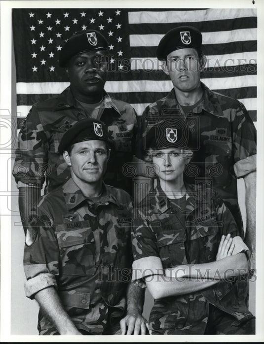 1983 Press Photo For Love And Honor Cliff Potts Gary Brubbs Shelley Smith- Historic Images