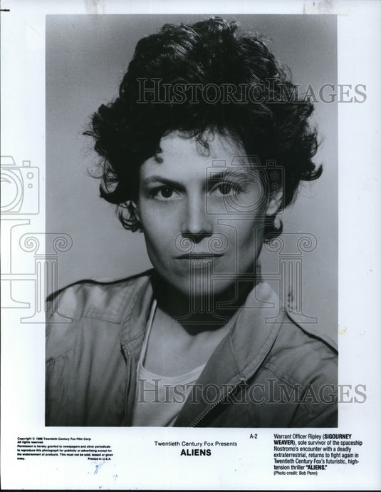 1986 Press Photo Sigourney Weaver stars as Officer Ripley in Aliens - cvp44156- Historic Images